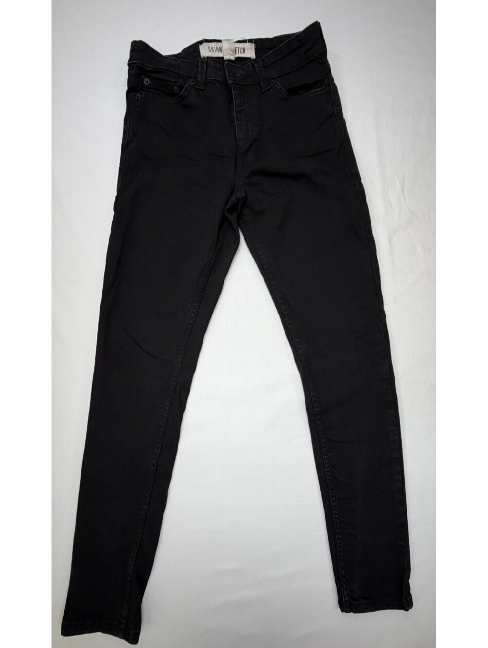 New Look Men's Skinny Jeans Slim Fit Stretch Mid-Rise Zip Fly  Size 28 Black